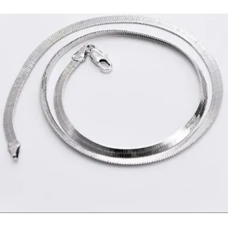 Promoção: Colar Feminino Laminado em Aço Inox 316L Prata - Fúcsia