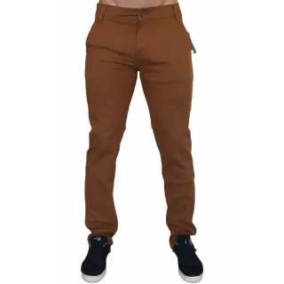 Nova coleção 2023: Calça Masculina Slim Chino Bege em Sarja - Preta Bolso Chapado
