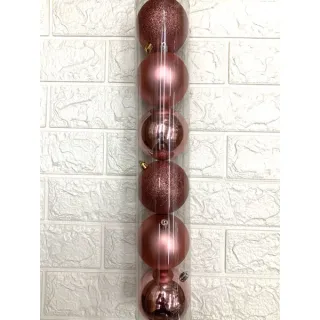 Bola Lisa Fosca Glitter 6cm 9uni, 5cm 12uni e 4cm 15uni - Vermelho (6cm 9 unidades )