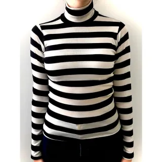 Kit blusas manga longa gola alta em algodão e elastano - M 38-40