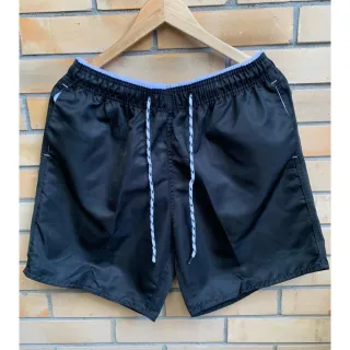 Tactel Masculino Adulto Mauricinho Surf Praia Piscina Lisas Secagem Rápida - Grafite