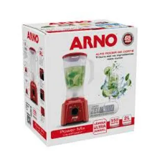 Liquidificador Vermelho Arno Power Mix LQ11 - 2L, 550W, 2 Velocidades - 127v