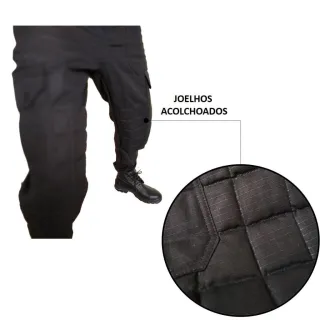Cordoba Ripstop Calça Tática Militar Preta - Preta