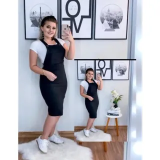 Plus Size Jardineira Salopete Moda Evangélica Gospel - Onça