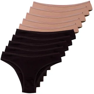 Alove Kit 10 pç Calcinha Biquíni Algodão - Preto