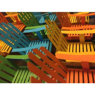 Decoração de Festa com Mini Cadeira de Praia e Surf em Papel - Variadas