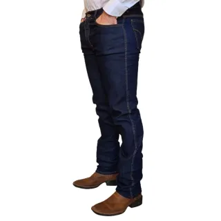 Rodeio Calça Jeans Masculina Country Elastano - Azul Marinho