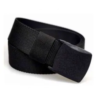 Cinto Preto Masculino de Lona com Fivela de PVC Plástico - Cinza 115cm