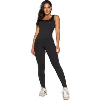 Macacão Feminino Fitness Longo Bravaa Store Suplex 063 - Preto
