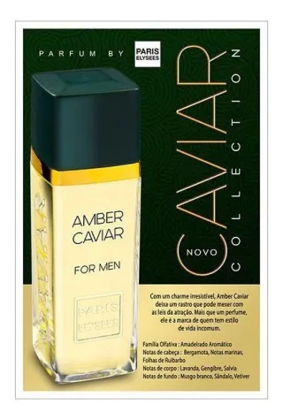 Perfume Masculino Caviar Collection Amber Paris Elysees - Único