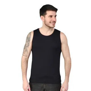 Regata Premium Elastano Masculina Ribana Americana Algodão - Branco