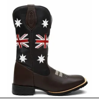 Bico Quadrado Couro Texana Masculina Country Inglaterra - 42