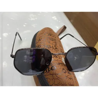 Lançamento Óculos de Sol Fashion Unissex Hexagonal Feminino e Masculino - Dourado de verde