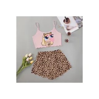 Moda verão: Pijama feminino personagens adulto - Roupa de dormir baby Doll - M15