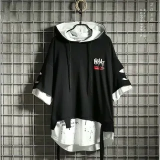 Moletom Estampado Manga Curta Homem - Duas Peças Largo - white