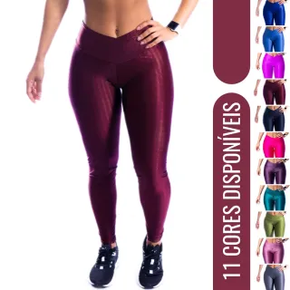 Legging Fitness Poliamida LLEVO 3D - Ideal para Academia ou Dia a Dia - VERDE JADE