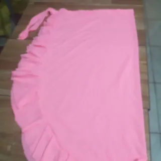 Moda praia pareô liso longo - 2kit - Rosa nenon