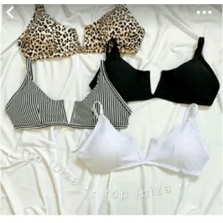 Decote Em V Cropped Top Feminina Lenço Alça