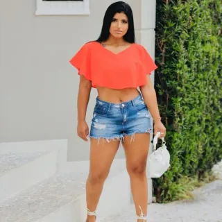 Blusa Elegante Gaivota Cropped Verão 2023 - Lilás