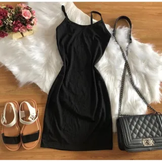 Alcinha Curto Canelado Vestido Feminino - Veste (36 ao 42) - ALÇA