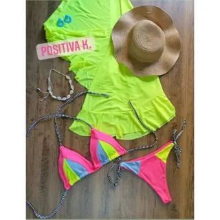 Lançamento 2024 - Biquíni Cortininha com Bojo e Amarrar na Lateral - 💙 MARINHO - Veste do 38 ao 42