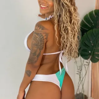 Babado Asa Delta Biquini Duas Cores Cortininha com Bojo - Verde Tiffany