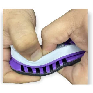 Chinelo Ortopédico DuRio Air Feminino - Esporão e Fascite Plantar - PRETO ROXO