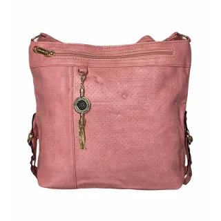 Importada Bolsa Feminina Transversal Grande Com Chaveiro Tiracolo 2 Divisórias - Preto