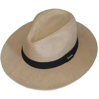 Chapéu Vintage Palha Shantung Faixa Preta - Alta Qualidade - Palha | Faixa Preta