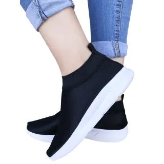 Promoção Excelente: Tênis Meia Feminino Confortável para Caminhada e Academia - Preto