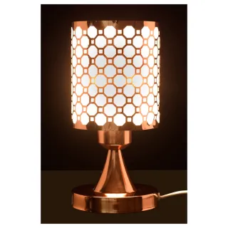 Decoração Luminária Escritório Quarto Abajur Iluminação Rosê Gold - Modelo 3