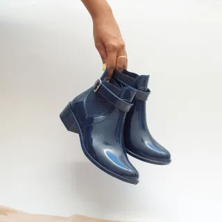 Impermeável Bota Feminina Galocha Cano Médio Chuva - Marrom