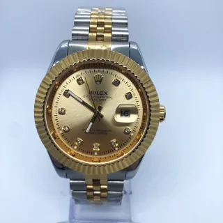 Relógio Rolex Luxo Social Prata Fundo Preto President - Mista