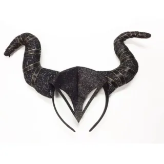 Top Fantasia Cosplay Arco Chifre Malévola Halloween Carnaval - Único