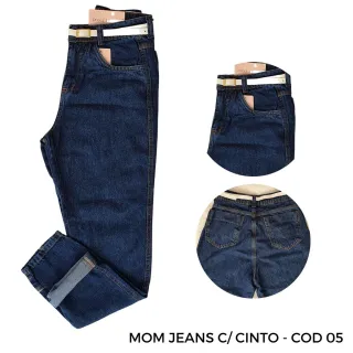 Cintura Super Alta Mom Jeans Feminina - Calça Mom - MOM COD 03