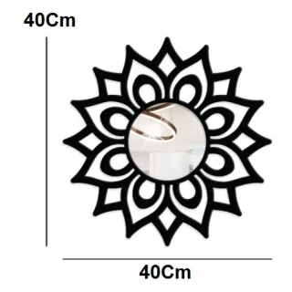 Decoração Moderna Espelho Mandala Florada Decorativo 40x40/35x35/29x29 - Florada 35x35cm