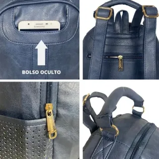 Bolsa Feminina Couro Sintéticos Trabalho Viagem Grande - Bege