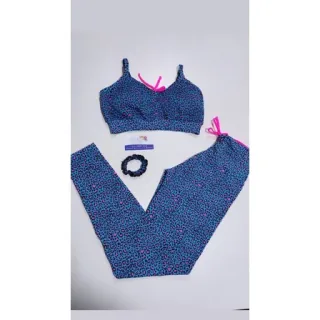 Top de regulagem com calça Legging em poliamida - conjunto preto leg ciganinha