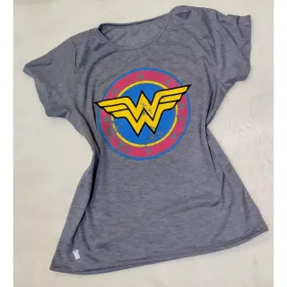 Mulher Maravilha Símbolo T-Shirt - Cinza