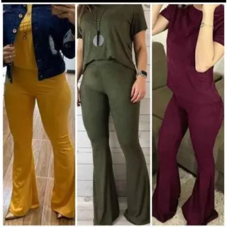 Calça Feminina Super Estilosa em Tecido Suede - Várias Cores - M veste 38/40/42