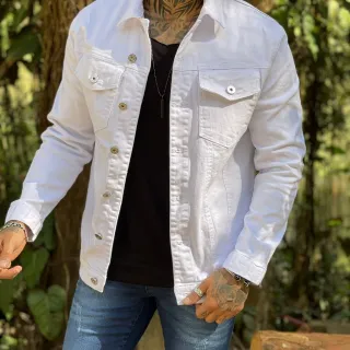 Sarja Branca Masculina Jaqueta - P