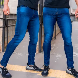 Lançamento Confortável Calças Jeans Masculina Slim Skinny Elastano - CLARA