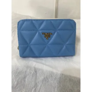 Pronta Entrega Carteira Feminina Marca Famosa Bordada Zíper - Creme