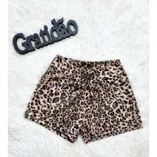 Kit Malha Estampada 3 Shorts Feminino - Dia a Dia - M