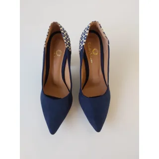 Promoção Scarpin Feminino Confortável - Salto Bloco em Camurça - 36