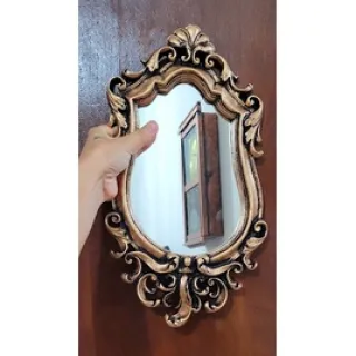 Decoração Vintage Provençal: Espelho Retrô para Quarto - Ouro Velho