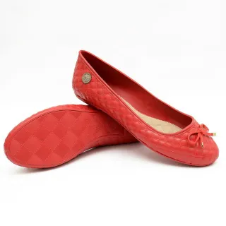 Confortável e Macia Sapatilha Feminina Casual Adulto com Enfeite Lacinho - Salmão