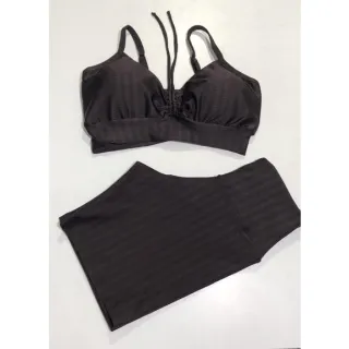 Conjunto fitness feminino com top de regulagem e short 3D para academia - Conjunto Azul Bic