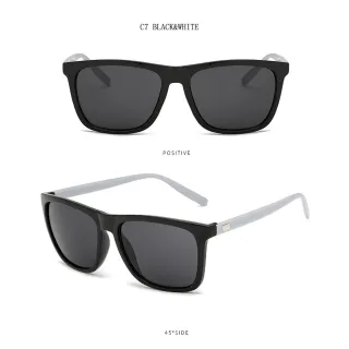New Luxury Brand Reflective Sunglasses Men Classic Square Trendy Vintage Driving Eyewear - C8.GRAY&SILVER