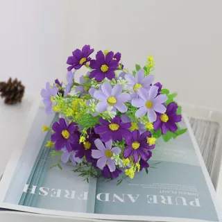 Decoração Jardim Festa Hotel Família Casamento Flor Seda Artificial - purple